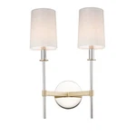 Maxim Lighting Uptown 2-LIGHT Wall Sconce, Satin Brass/nickel 32392OFSBRPN. Fixed Price $148.00.