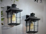 Lnc Mill Modern 1-LIGHT Black Motion Sensor Dusk To Dawn Outdoor Wall Sconce 2PK. Fixed Price $75.95.