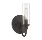 Jeremiah 38061-ESP Modina 11.25" Clear Glass Wall Sconce Espresso. Fixed Price $67.50.