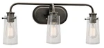 Kichler 45459OZ Braelyn 3 Light 24" Seeded Glass Vanity - Olde Bronze. Fixed Price $79.97.