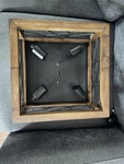 Rustic Farmhouse Flush Mount Ceiling Fixture Wood And Black 4 Lights. Fixed Price $49.00.