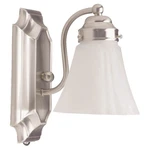 Boston Harbor 1-LAMP Bathroom Vanity Light Fixture, Brushed Nickel. Fixed Price $66.78.