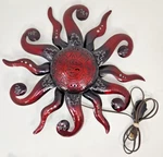 Electric Cut Outs Metal Sun Wall Mounted Sconce Backlit Lamp Light Mexican 17". Fixed Price $24.95.