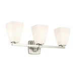 Kichler Marant 3 Light Wall Mt Bath Arm, Brushed Nickel/cased Opal - 55216NI. Fixed Price $294.99.
