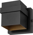Globe Electric 11.5W Led Outdoor Wall Sconce, Matte Black & Gold Accent. Fixed Price $52.97.