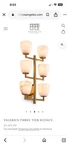 Eichholtz Valerius 3 Tier Alabaster Brass Sconce Light. Fixed Price $499.00.