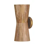 Capital Lighting Nadeau Sconce, Wood/patinaed Brass - 651021LW. Fixed Price $174.40.