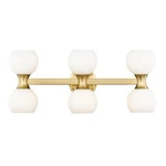 Z-lite Artemis Light Vanity, Modern Gold/matte Opal 494-6V-MGLD. Fixed Price $192.00.