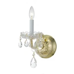 Crystorama 1031-PB-CL-MWP Traditional Crystal Wall Sconce Polished Brass. Fixed Price $218.00.