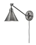 Hinkley Lighting 3690 Arti 10" Tall Hardwired Or Plug-in Wall Nickel. Fixed Price $279.00.