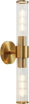 Gold Threaded Glass Wall Sconce - Modern Bathroom & Living Lighting. Fixed Price $91.99.
