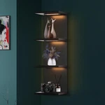 Viwods 4-TIER Wall Shelf Unit Led Lights Floating Lack For Home Decor. Fixed Price $99.37.