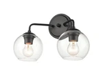 Millennium 2-LIGHT Bathroom Vanity In Matte Black. Fixed Price $133.90.