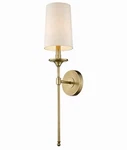 Z-lite 807-1S-RB-WH Emily Light 5.5 Inch Rubbed Brass Wall Sconce. Fixed Price $59.99.