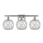 Innovations Farmhouse Rope 3-LT Bath, Nickel/sphere 516-3W-SN-G122-8RW-LED. Fixed Price $557.92.