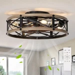 Shluce 19" Farmhouse Bladeless Ceiling Fan Light. Fixed Price $209.99.