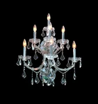 New 7-LIGHT Maria Theresa Clear Crystal Wall Sconce Candle Style Chrome Finish. Fixed Price $244.00.
