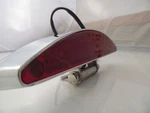 Led Rear Light Solid Alloy Case Chrome Finish Red Lens Crescent Shape. Fixed Price $40.80.