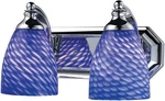 Elk 570-2C-S 2-LIGHT Vanity In Polished Chrome And Sapphire Glass. Fixed Price $160.00.