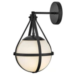 Lark Colby 1 Light 9" Sconce, Black/cased Opal - 83670BK. Fixed Price $159.99.