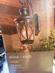 Allen + Roth Castine Wall Lantern Aged Bronze Clear Seeded Glass Shade. Fixed Price $125.00.