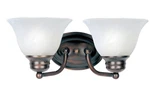 Oil Rubbed Bronze Two Light Bath Vanity From The Malaga Collection. Fixed Price $54.00.