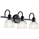 Kichler Avery 24" Vanity Light, Black/clear Seeded - 45973BK. Fixed Price $189.97.
