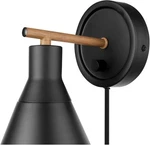 Globe Electric 51725 Tristan 4.8 In. Matte Black Plug-in Or Hardwire Sconce. Fixed Price $38.95.