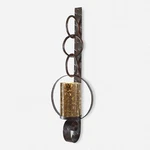 Uttermost 19850 Falconara Distressed Rust Brown Metal Candleholder Wall Sconce. Fixed Price $408.00.