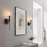 Kyrid Slim Wall Sconce Of 2 Modern Scones Set, Painted Bronze Finish. Fixed Price $49.99.