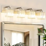 Aipsun Brushed Nickel Bathroom Lighting Fixtures 4 Crystal Modern Bath.... Fixed Price $162.10.