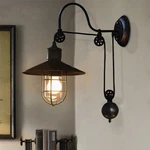 Industrial Goose-neck Warehouse Barn Pulley Wall Light Sconce Indoor Lamp. Fixed Price $54.90.