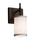 Justice Design Textile Bath Bar In Matte Black Light FAB-8411-10-WHTE-MBLK. Fixed Price $55.99.