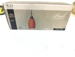 Peak Collection Beldi One Light Pendant Fixture Nickel Finish Red Glass. Fixed Price $25.00.