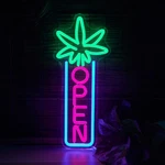 Green Leaf Neon Sign Dimmable Open Lights For Wall Decor Led B.... Fixed Price $47.69.