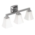 Moen YB5163CH Voss 3LIGHT Dualmount Bathroom Vanity Fixture With Frosted. Fixed Price $106.60.