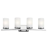 Kichler Crosby 45497CH 3-LIGHT Bathroom Vanity Polished Chrome, Opal Glass. Fixed Price $85.00.
