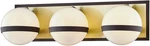 Troy Lighting Ace 3 Vanity Bath Textured Bronze Brushed Brass Finish. Fixed Price $177.60.