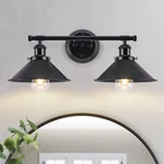 Bathroom Fixtures 2-LIGHT Matte Black Farmhouse Vanity Lights For Bathr.... Fixed Price $56.37.