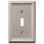 Chelsea Brushed Satin Nickel Switch Plate Wall Covers Light Outlet. Fixed Price $8.99.