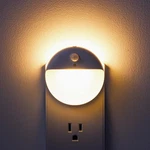 Yunlex 2 Pack Plug In Night Light With Motion 3 Sensor Modes, Warm White. Fixed Price $18.98.