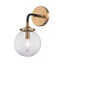 6 In. 1-LIGHT Matte Black And Antique Gold Wall Sconce. Fixed Price $30.99.