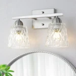 Stainless Steel Bathroom Vanity Light Over Mirror, 2 Brushed Nickel Bat.... Fixed Price $69.02.