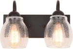 Alice House 13IN Bathroom Vanity 2 Lights W/ Seeded Glass & Bronze Base Sconce. Fixed Price $39.99.