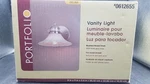 Portfolio Delina 1-LIGHT Vanity Fixture Brushed Nickel White Etched #0612655. Fixed Price $44.99.