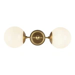 Alora Mood Fiore 18-IN Brushed Gold/glossy Opal Glass 2 Lights Wall Vanity. Fixed Price $411.02.