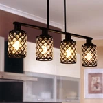 Dining Room Fixture Over TABLE,4-LIGHT Island Lights For Kitchen,black .... Fixed Price $168.05.