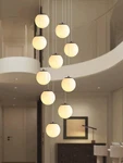 10-LIGHT Black Chandelier With White Globe Glass Dimmable Ceiling Pe. Fixed Price $880.40.