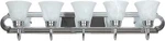 Sunset Lighting F3565-53 Vanity With Faux Alabaster Glass, Satin Nickel Finish. Fixed Price $49.95.