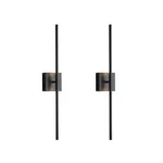 Wall Sconces Set Of Two Matte Black Light Fixtures Lamp With Led 30.... Fixed Price $110.77.
